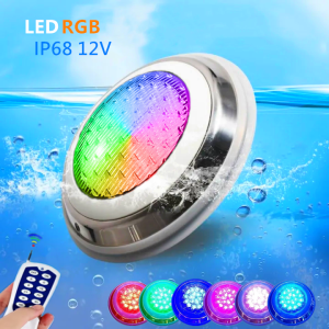 Swimming Pool Lamp Waterproof Special light Stainless Steel Underwater Wall Lamp Colorful Swimming Pool Fish Pool Wall Mounted Underwater Lamp Swimming Pool light Underwater Decoration Fountain Landscape Lamp RGB Swimming pool equipment LED Pool lights
