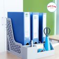 Giá đựng tài liệu 3 ngăn kèm khay để bút Việt Nhật (5680), Khay đựng hồ sơ tài liệu văn phòng để bàn. 