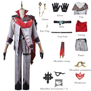 Game Genshin Impact Tartaglia Cosplay Costume Tartaglia Young Master Full Outfits Clothes Halloween Anime Comic Costume