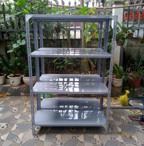 Kệ sắt 4 tầng Rộng 40cm x Dài 80cm x Cao 150cm) Kệ sắt V lỗ đa năng