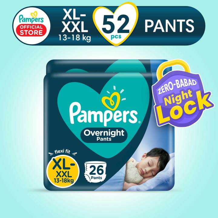 Pampers Overnight Pants Diapers XL 26s x packs (52 pcs) Lazada PH