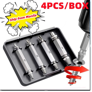 MS/ 4Pcs Damaged Screw Extractor Sets Speed Out Drill Bit Bits Tool Set Broken Bolt Remover