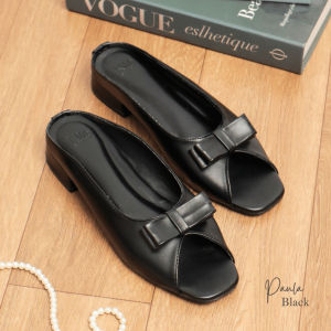 KOWALA Paula - Mules Wanita Heels 2 cm | Open Toe Double Foam Non Slip Pita Elegan