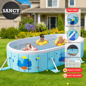 SANCY 1.6m/2.1m/2.6m Non Inflatable Swimming Foldable Kids Pool For Outdoor Playing Water Baby Pool Big Size Kolam Renang Kolam Mandi Besar - Fulfilled by SANCY