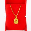 [Local Stock] Gold Necklace Pawnable Pure 18 K Saudi Original Necklace for Women Teardrop Openwork Pendant Necklace Fashion Jewelry Birthday Wedding Engagement Gift Buy 1 Take 1 Earrings Fashion Jewelrdangling. 