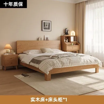 🇸🇬💯Solid Wood Bed Frame Super Single/Queen/King Size Bed Frame Bed Frame With Mattress Wooden Bed Frame