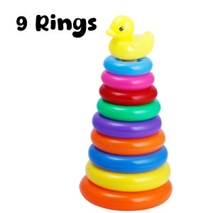 Rainbow Stacking Rings Toys for Baby Toddler Puzzle Toss Ring Toy / Susunan Cincin Mainan Bayi