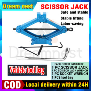 [Delivery 24 hours] 2Ton 3Ton Automotive jack Mechanical Saving Scissor Jack for All Cars Tool Floor jack Crocodil