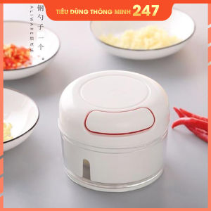 Dụng Cụ Xay Tỏi Ớt Rút Dây Mẫu Mới TIện Dụng - Máy Xay Tỏi Mini Đa Năng Cầm Tay (Loại Kéo Tay)