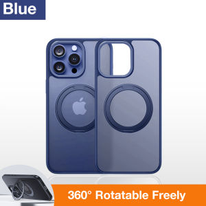 Sanptoch เคสโทรศัพท์ขาตั้งหมุนได้สำหรับ ° Magsafe 360สำหรับ iPhone 17 / 16 / 15 / 14 / 13 Pro Max ปลอกเคลือบด้านโปร่งแสงที่เป็นมิตรกับผิวสำหรับ iPhone 17 Pro Max Plus 17Air เคสกันกระแทกกันกระแทกพร้อมที่ยึด