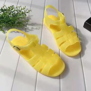 Free Shipping New Style Plastic Yellow Rubber Sandals 9838 MenS Soft Rubber Non-Slip Thick-Soled For Students And Older Boys