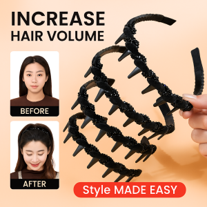 [1 Second High Head] Diamond Wave Headband Fashionable Hair Accessories闪钻波浪发箍