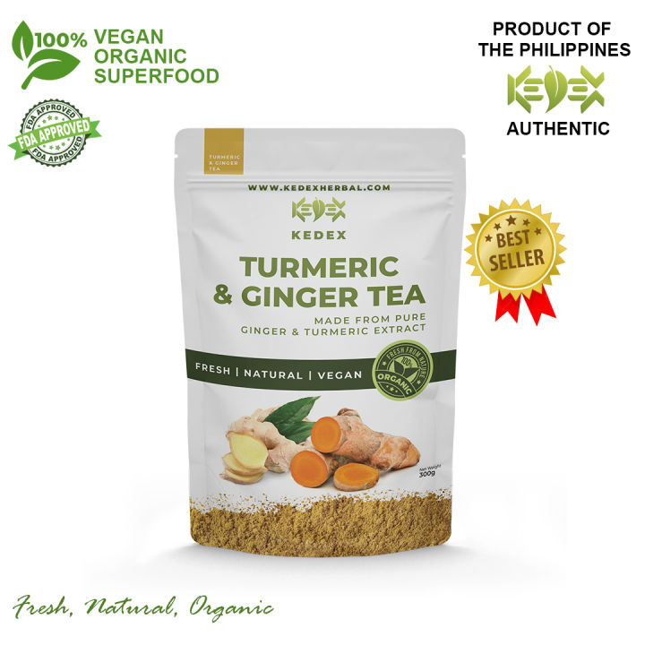 100% Natural Turmeric Ginger Powder Mix Tea Original 300g - Premium ...