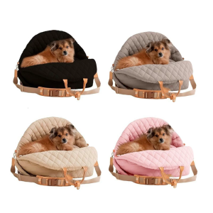 Durability Dog Car Seat Carriers With Storage Bag 3 Way Safety Belt Rings Antislip Base For Vehicle Travel Home Use