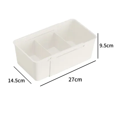 DXL Japanese-style Drawer Storage Box Adjustable Tableware Partition Storage Box Multifunctional Office Stationery Classification Organization Box