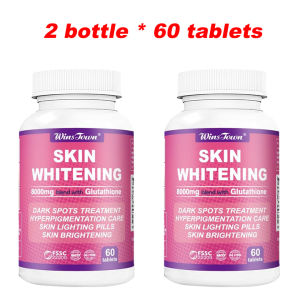 skin Whitening 8000mg blend with Glutathione (60 Tablets) - Anti-Aging Skin Brightening Antioxidant Boost Improves Elasticity - Beauty & Immunity Supplement    ﻿