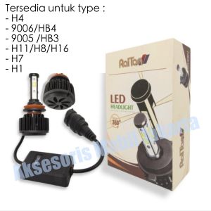 TURBO LED HEADLIGHT MOBIL FOCUS 360DERAJAT 9006 HB4 9012 ORI RAITON / LAMPU LED HEAD LIGHT PREMIUM FOKUS 360 DERAJAT SOCKET HB4 9006 9012 ISI SEPASANG 2 PCS ORIGINAL RAITON