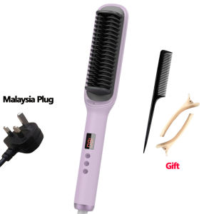 【Local Warranty】100% Original Straightener Comb 2 in 1 Straightener Curler Anti Scald Negative Ion 懒人直发梳