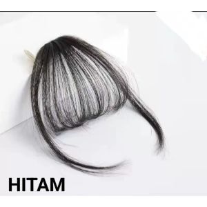 Poni Depan Palsu Hairclip Rambut tipis Ala Korea Cewek Clip Human Extension Hair Style Cantik Bagus