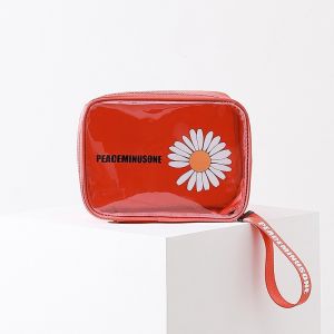 ins Wind Daisy Makeup Bag Travel Toiletry Bag Transparent Swimming Storage Bag PVC Waterproof storage bag