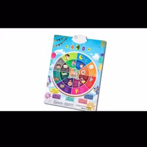 Kl stock Kids Educational Interactive Dua Chart Wall ×3 AA Batteries 2 Languages 5 Surahs16 Duas Child-Friendly Interface Practice & Memorization Tool Interactive Poster and Voice Guidanc