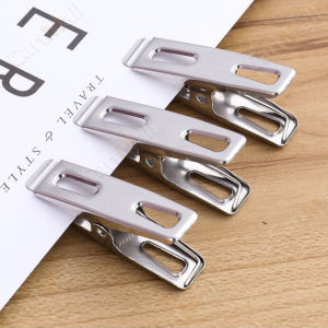 20Pcs Clothes Clips Stainless Steel Metal Sealing Clip Socks Clothing Pegs for School Office