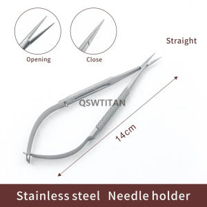 QSWTITAN Ophthalmic Stainless steel Needle Holders ophthalmic microInstruments