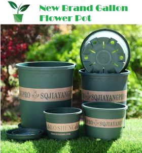 Flower Plant Plastic Pot Green Design Round Outdoor Home Garden Nursery Pasu Bunga Pokok Plastik