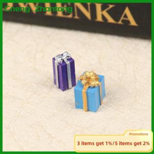 Cneng 5PCS 1/12 Scale Miniature Dollhouse Christmas Gift Box Decoration Accessories
