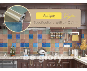 Marble Wallpaper 60cm x 1m PET Self Adhesive Tiles Sticker Waterproof Wallpaper Toilet Bedroom Kitchen Wall Paper Dinding Kertas Dinding