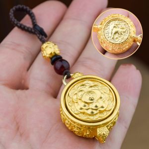 RGFV Copper Zodiac Cornucopia Key Chain Rotatable Brass Car Key Ring Fortune Exquisite Chinese Style Lucky Pendant