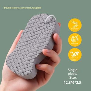 Bọt biển tẩy tế bào chết hình vẩy cá dành cho việc tắm nhẹ nhàng-bàn chải cọ người mềm mại không gây kích ứng với kết cấu hai mặt và lỗ treo