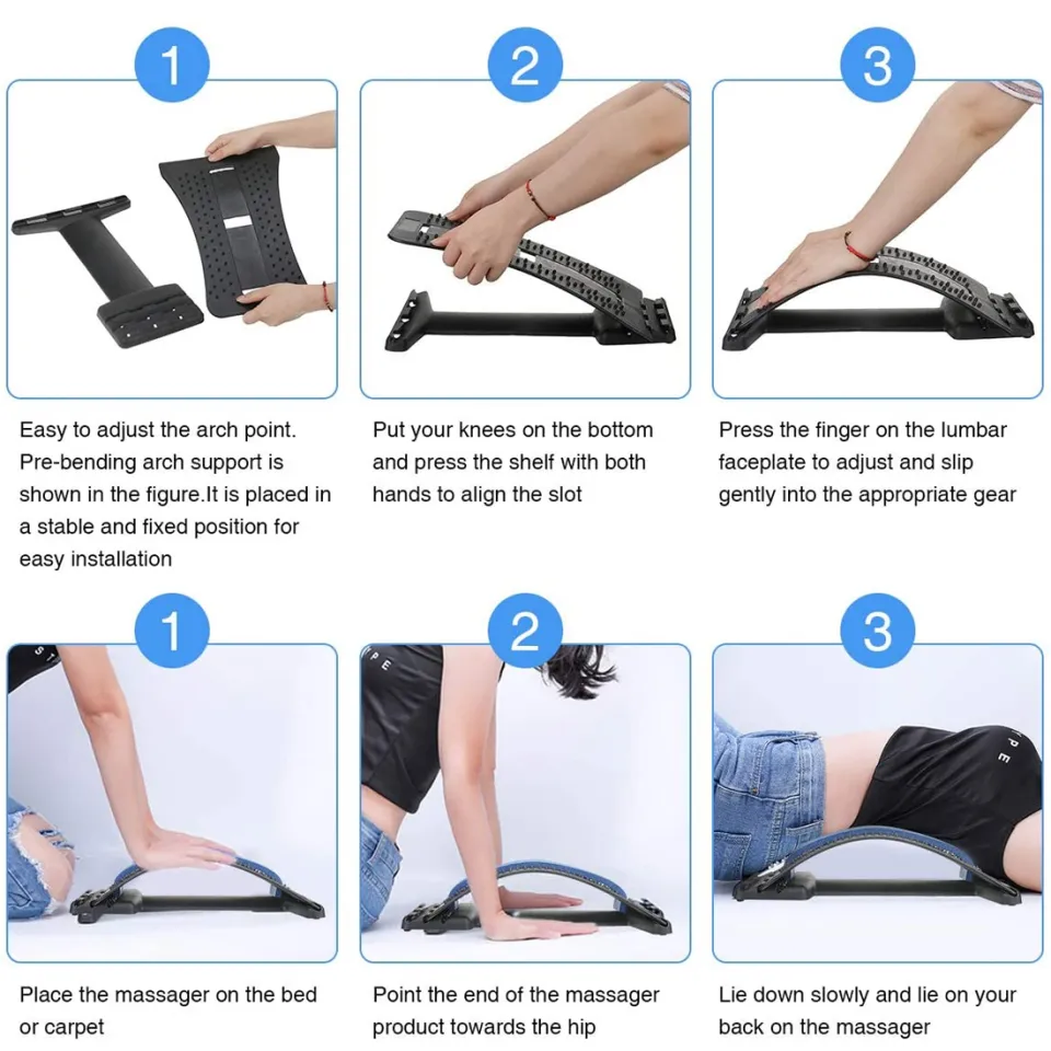 Back Stretcher Heights Adjustable Back Stretcher for Pain