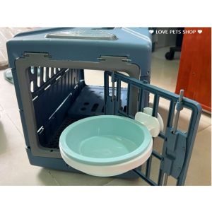 Chén gắn chuồng cho Chó Mèo bằng nhựa có nút vặn (mẫu mới) - Love pets shop
