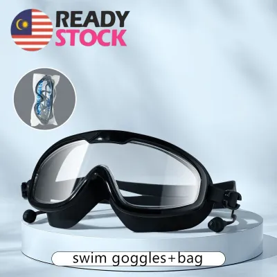 Luoke Big Goggles electroplated Diving Goggles Glass Goggles Adult Swimming Goggles ﻿Cermin Mata Renang Berenang 大框电镀游泳眼镜高级礼盒泳眼