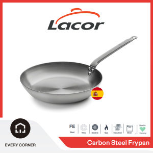 Lacor Carbon steel Iron Frying Pan. Without non stick. Induction Gas Electric Stove Blue steel. Skillet pan. Chef professional Iron pan.