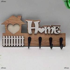 [COD] dfhws Wooden Wall Hooks Door Wall Hangers Entrance Decoration Key Holder Wooden Crafts Home Decoration Wooden Hook