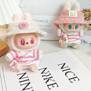 Knit Sweater And Plush Hat Doll Clothes Set For Figure Dolls With Decorative Accessory Fashion Doll Dressingup Outfit