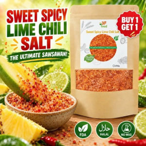 3F Food Sweet Spicy Lime Chili Salt 250g - Crunchy Sawsawan Dip for Green Mango & Seafood Mukbang
