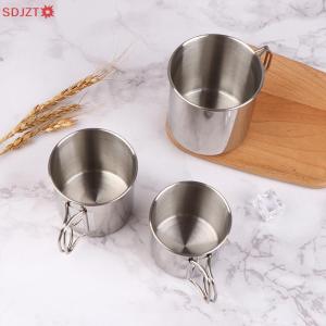 🚚【Local Express Delivery】🚚 1Pc Stainless Steel Folding Handle Cup Portable Carabiner Cup Outdoor Camping Cups for Home Outdoor Camping Accessories