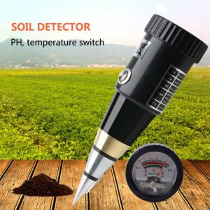 ZSDN MALL 2 trong 1 Máy đo độ ẩm độ PH của đất 3 ~ 8 pH Hình nón Đầu dò cảm biến kim loại Chính xác ABS Máy đo độ ẩm độ axit của đất Vườn cây ăn quả