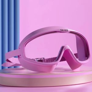 OOG Waterproof Swimming Anti-fog Large Frame Swim Training Glasses Swimming Accessories Adjustable Diving Eyewear Swimming Beginner