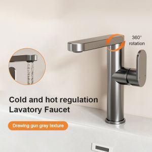 TISAS Stainless Steel Fashion Style Hot&Cold Bathroom Basin Faucet Water Saving Tap Fress Hose Free Shipping COD