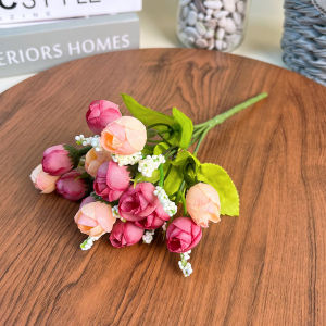Tanaman Hias Mawar Mini Bunga Tangkai Ornamen Dekorasi Artificial Flower Buatan COD PBP208