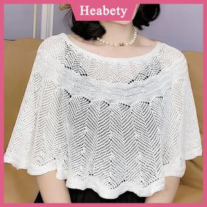 Heabety  Của Phụ Nữ Dệt Kim Rỗng bông khăn choàng khăn áo mùa hè mùa thu thanh lịch phụ nữ mặt trời bảo vệ áo khoác smock