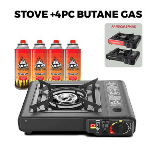 [RENO DAPUR] 2IN1 BDZ-155-A Outdoor Stove Portable Butane Liquefied Gas with Carrying Case For Picnic Camping Steamboat