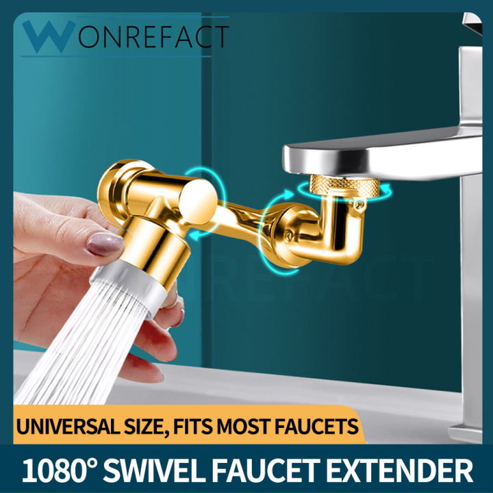 Universal Faucet Extender 1080° Faucet Aerator Gold Washbasin Extender ...