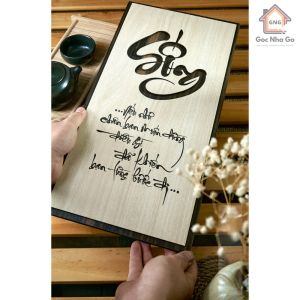 Combo 10 mẫu tranh gỗ thư pháp độc đáo trang trí không gian sống ý nghĩa Góc Nhà Gỗ