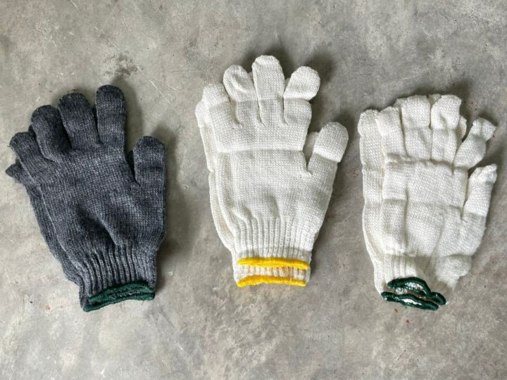 ถุงมือผ้า 5/7 ขีด หนาจริง ทำสวน งานช่าง