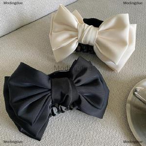 [COD] Modingdue Fashion Big Bow Hair Claw Clips For Women Hairclips Girls Large Hair Crab Black Hair Clamp White Hairpins Hair Accessorie